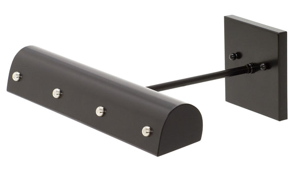 House Of Troy Directwire Elegant 14" Ledz Picture Lights - Classic Traditional Design With Decorative Accents Black With Polished Nickel Accents Metal Dtbledz14-blk/Pn