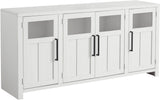 Finnegan White 68" Console w/ 4 Doors MTT1242-WHI Aspenhome