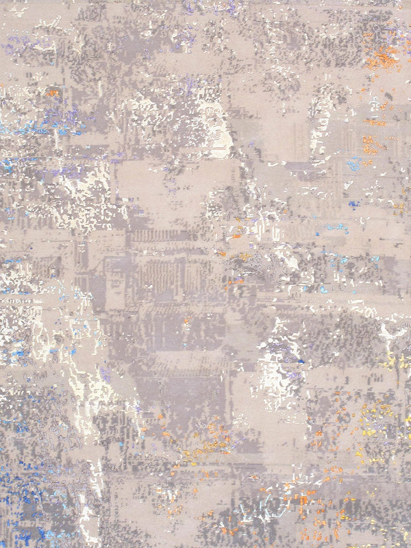 Modern Hand-Loomed Silk & Wool Area Rug - Elevate Your Space with Luxurious Elegance & Comfort