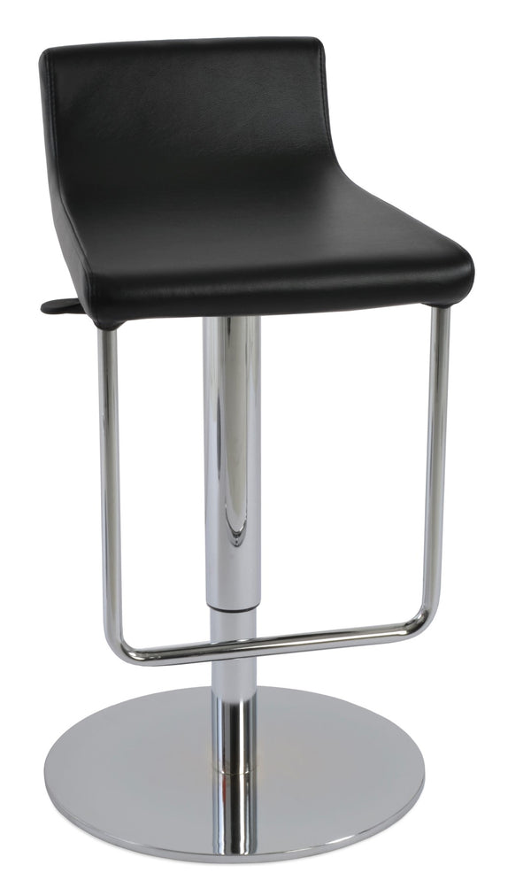 Soho Concept Dallas Piston Stool With Half Footrest – Stylish Barstool & Counterstool Options, 2-year Guarantee! Black  Soho-concept-dining-chair-08018
