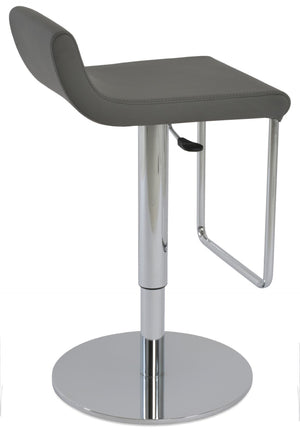 Soho Concept Dallas Piston Stool - Adjustable Height Barstool With Leatherette Seat & 2-year Guarantee, Grey Grey  Soho-concept-dining-chair-08020