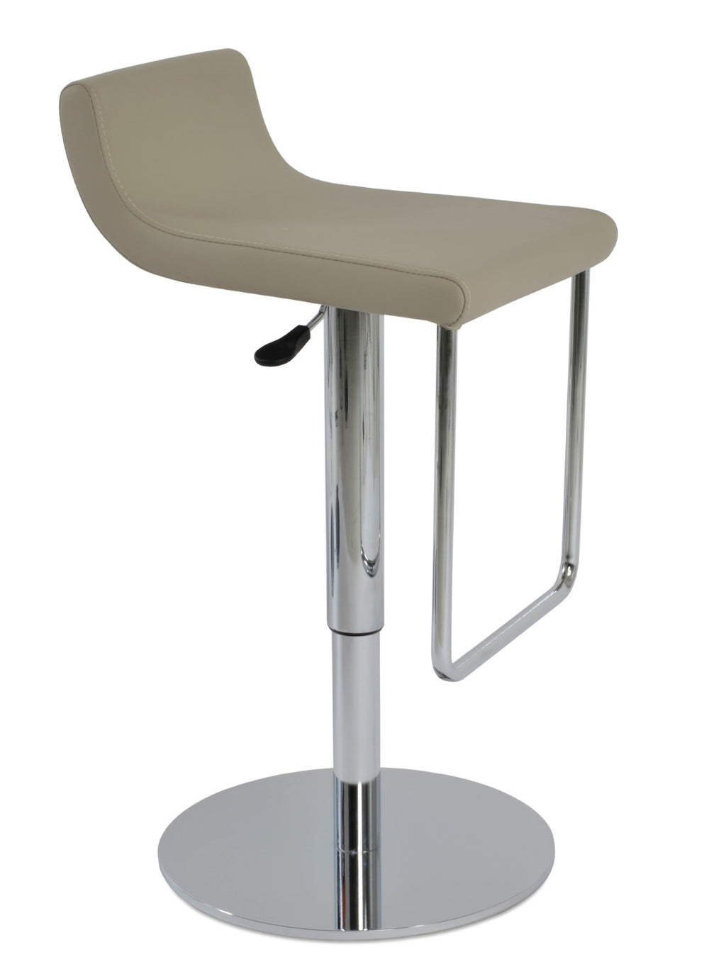 Soho Concept Dallas Piston Stool - Adjustable Height Barstool With Leatherette Seat & 2-year Guarantee, Grey Natural,Black  Soho-concept-dining-chair-11453