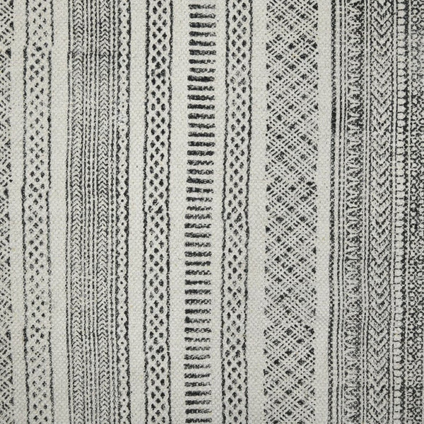 Amer Rugs Dune Hand-woven Distressed Geometric Cotton Runner Rug - Elevate Your Cozy Space With Style Charcoal Cotton Dun10203