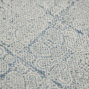 Amer Rugs Dune Distressed Geometric Flat-weave Cotton Rug For Cozy Spaces, Handmade With Natural Eco-friendly Material Stone Blue Cotton Dun40203