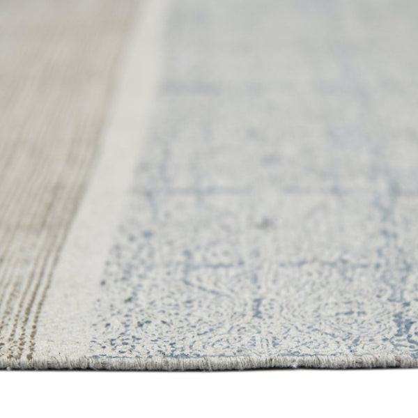 Amer Rugs Dune Distressed Geometric Flat-weave Cotton Rug For Cozy Spaces, Handmade With Natural Eco-friendly Material Stone Blue Cotton Dun40203