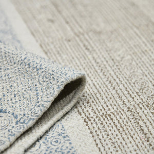 Amer Rugs Dune Distressed Geometric Flat-weave Cotton Rug For Cozy Spaces, Handmade With Natural Eco-friendly Material Stone Blue Cotton Dun40203