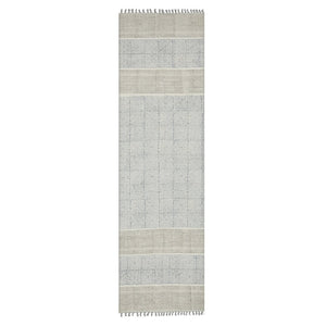 Amer Rugs Dune Distressed Geometric Flat-weave Cotton Rug For Cozy Spaces, Handmade With Natural Eco-friendly Material Stone Blue Cotton Dun42608