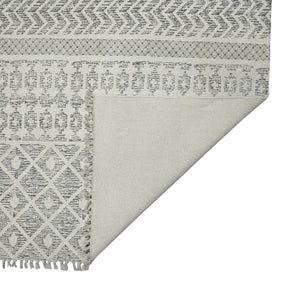 Amer Rugs Dune Hand-woven Distressed Geometric Cotton Runner Rug - Elevate Your Cozy Space With Style Gray Cotton Dun50576