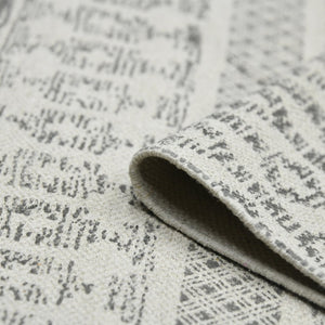 Amer Rugs Dune Hand-woven Distressed Geometric Cotton Runner Rug - Elevate Your Cozy Space With Style Gray Cotton Dun50576