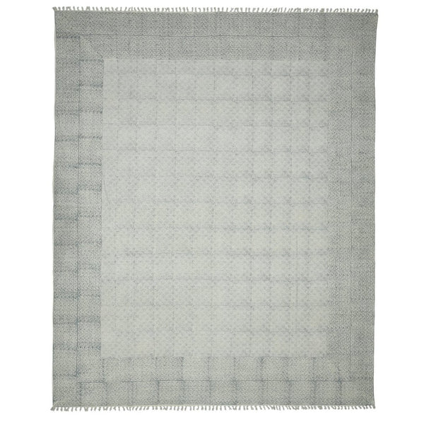 Amer Rugs Dune Hand-woven Distressed Geometric Flat-weave Cotton Runner Rug For Cozy Living Spaces Blue Cotton Dun60576