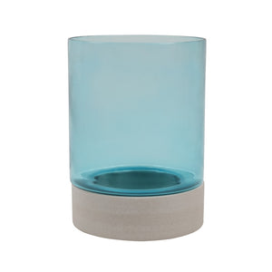 Dovetail Felicity Hurricane Glass and Stone - Aqua