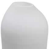 Dovetail Caleb Glass Vase - White 