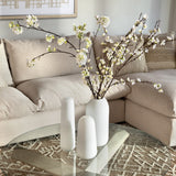 Dovetail Areli Glass Vase - White 