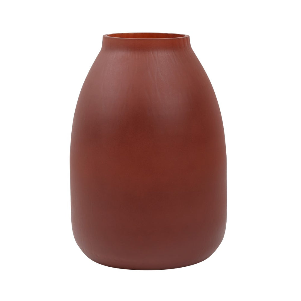 Dovetail Aaden Small Glass Vase - Matte Burgundy