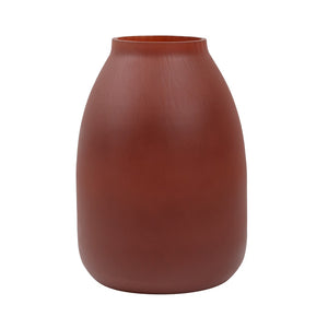 Dovetail Aaden Small Glass Vase - Matte Burgundy