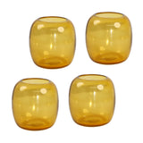 Dovetail Larisa Votive Set of 4 Glass - Transparent Amber