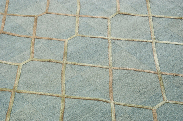 Safavieh Dve Hand-knotted Rug From Nepal - Luxurious Silk And Wool Blend For Elegant Home Décor Enhancement Aqua ,Gold Silk And Wool Dve473a-cnr