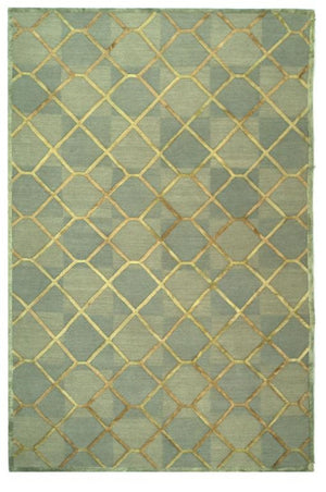 Safavieh Dve Hand-knotted Rug From Nepal - Luxurious Silk And Wool Blend For Elegant Home Décor Enhancement Aqua ,Gold Silk And Wool Dve473a-cnr