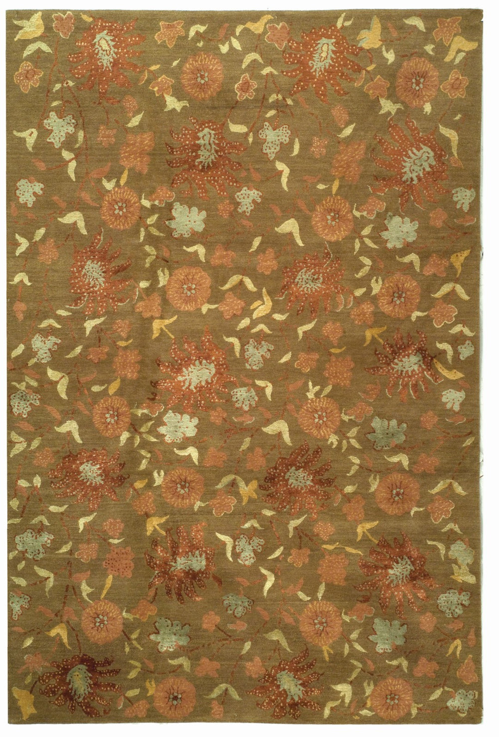 Safavieh Dve Hand-knotted Rug: Luxurious Silk And Wool Craftsmanship With Timeless Botanical Motifs For Home Decor Cinnamon ,Multi Silk And Wool Dve475c-cnr