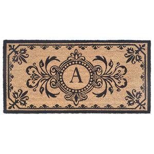 Trans Ocean Liora Manne Dwell Vine Outdoor Mat - Elegant Floral Design With Traditional Borders For Entryways Black Coir Pile Dwl24900448a
