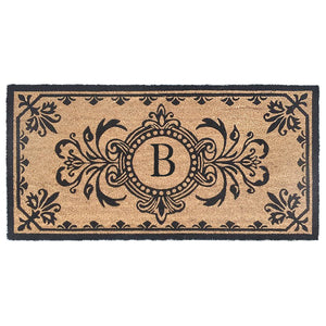 Trans Ocean Liora Manne Dwell Vine Outdoor Mat - Elegant Floral Design With Traditional Borders For Entryways Black Coir Pile Dwl24900448b