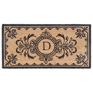 Trans Ocean Liora Manne Dwell Vine Outdoor Mat - Elegant Floral Design With Traditional Borders For Entryways Black Coir Pile Dwl24900448d