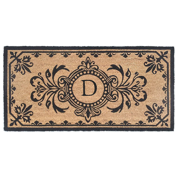 Trans Ocean Liora Manne Dwell Vine Outdoor Mat - Elegant Floral Design With Traditional Borders For Entryways Black Coir Pile Dwl24900448d