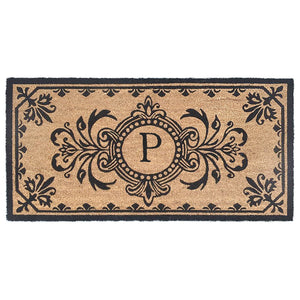 Trans Ocean Liora Manne Dwell Vine Outdoor Mat - Elegant Floral Design With Traditional Borders For Entryways Black Coir Pile Dwl24900448p