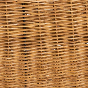 Bali & Pari Daffodil Handwoven Natural Rattan Dachshund Storage Basket Boho Accent