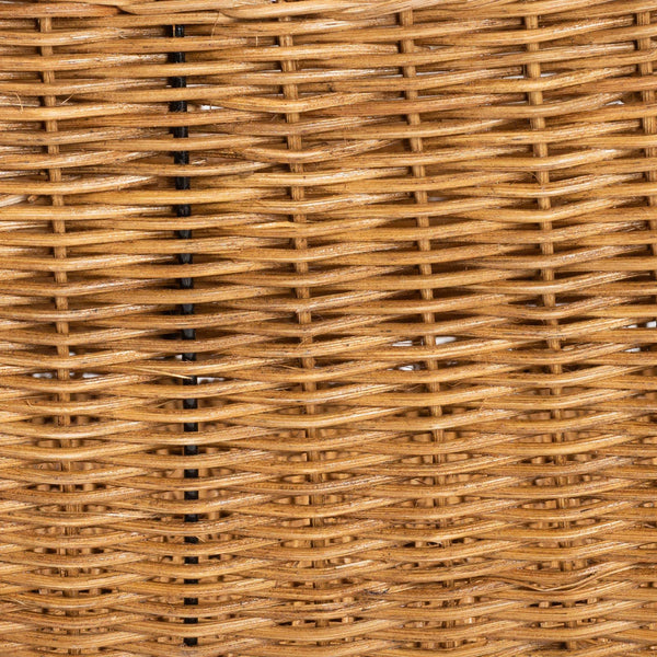 Bali & Pari Daffodil Handwoven Natural Rattan Dachshund Storage Basket Boho Accent