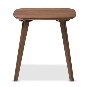 Baxton Studio Baxton Dahlia Mid-Century Modern Walnut End Table - Stylish, Durable Accent for Living Rooms & More Dahlia-Walnut-ET