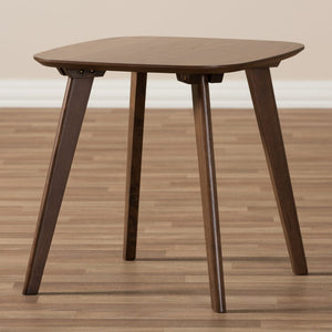 Baxton Studio Baxton Dahlia Mid-Century Modern Walnut End Table - Stylish, Durable Accent for Living Rooms & More Dahlia-Walnut-ET