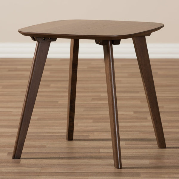 Baxton Studio Baxton Dahlia Mid-Century Modern Walnut End Table - Stylish, Durable Accent for Living Rooms & More Dahlia-Walnut-ET