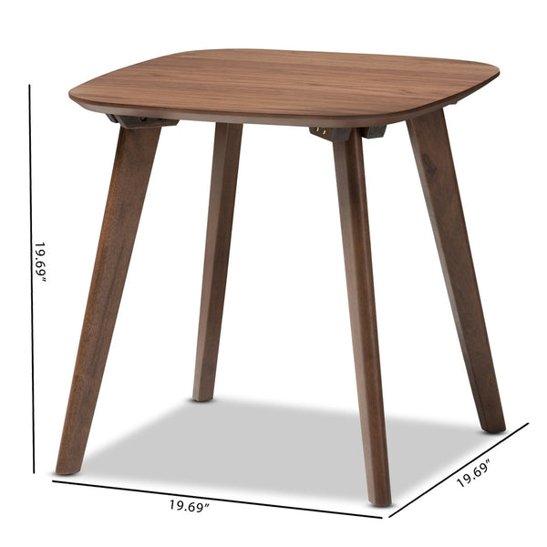 Baxton Studio Baxton Dahlia Mid-Century Modern Walnut End Table - Stylish, Durable Accent for Living Rooms & More Dahlia-Walnut-ET