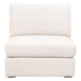 Essentials for Living Daley Modular Armless Chair 6613-1S.TXCRM Performance Textured Cream Linen, Espresso