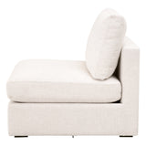 Essentials for Living Daley Modular Armless Chair 6613-1S.TXCRM Performance Textured Cream Linen, Espresso