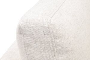 Essentials for Living Daley Modular Armless Chair 6613-1S.TXCRM Performance Textured Cream Linen, Espresso