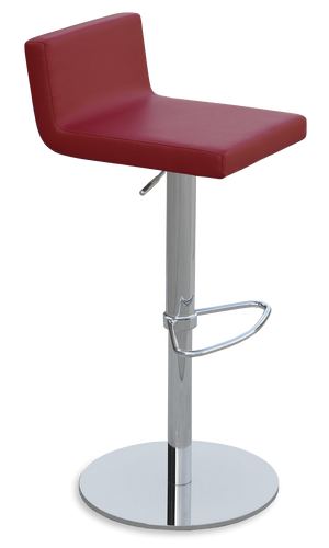 Soho Concept Dallas Piston Barstools & Counterstools - Stylish Leatherette, Adjustable Height & 2-year Warranty! Chrome,Red  Soho-concept-dining-chair-11435