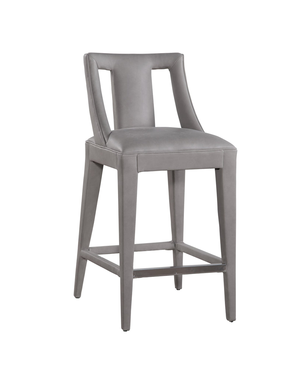 Olivia + Quinn Dalton Barstool - Modern Leather Design For Stylish Bar Areas With Luxurious Comfort And Functionality Anniston Dove Leather,Foam,Wood 2188_Bla9301
