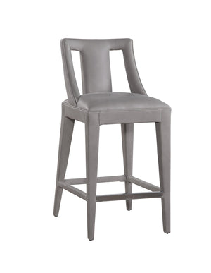 Olivia + Quinn Dalton Barstool - Modern Leather Design For Stylish Bar Areas With Luxurious Comfort And Functionality Anniston Dove Leather,Foam,Wood 2188_Bla9301