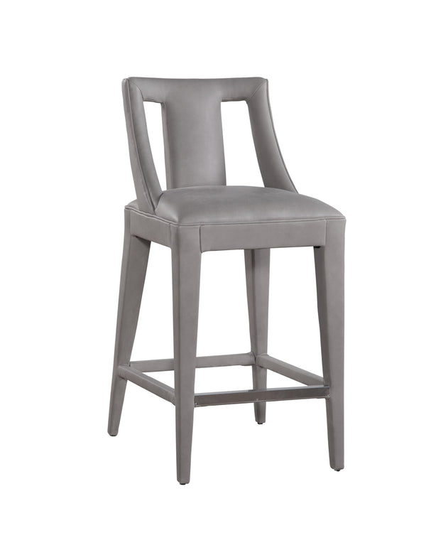 Olivia + Quinn Dalton Barstool - Modern Leather Design For Stylish Bar Areas With Luxurious Comfort And Functionality Anniston Dove Leather,Foam,Wood 2188_Bla9301