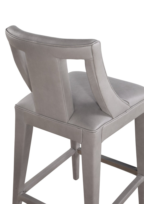 Olivia + Quinn Dalton Barstool - Modern Leather Design For Stylish Bar Areas With Luxurious Comfort And Functionality Anniston Dove Leather,Foam,Wood 2188_Bla9301