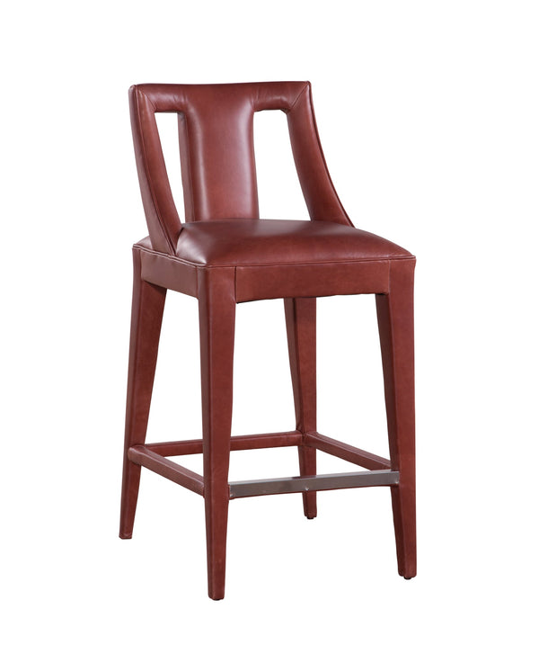 Olivia + Quinn Dalton Barstool - Modern Leather Design For Stylish Bar Areas With Luxurious Comfort And Functionality Zion Penny Leather,Foam,Wood 2188_Zio2801