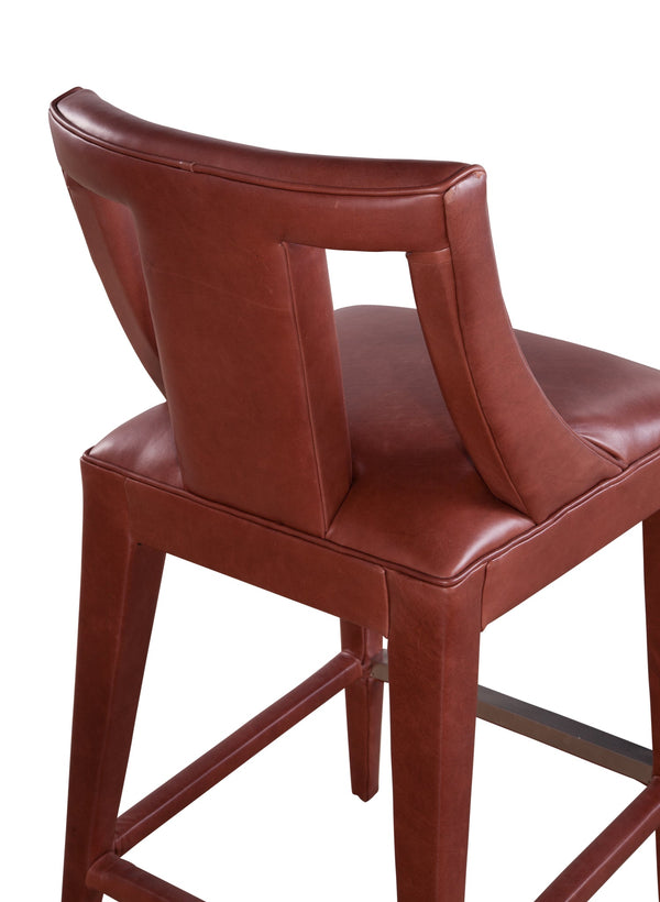 Olivia + Quinn Dalton Barstool - Modern Leather Design For Stylish Bar Areas With Luxurious Comfort And Functionality Zion Penny Leather,Foam,Wood 2188_Zio2801