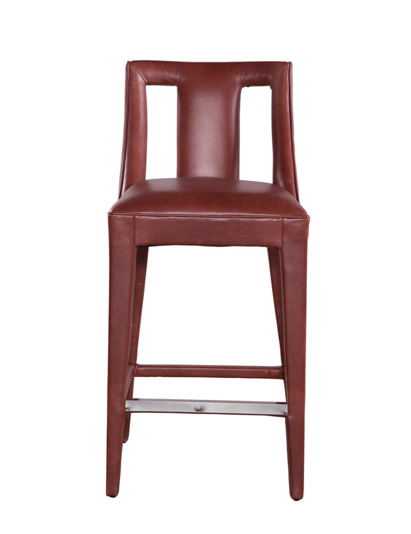 Olivia + Quinn Dalton Barstool - Modern Leather Design For Stylish Bar Areas With Luxurious Comfort And Functionality Zion Penny Leather,Foam,Wood 2188_Zio2801