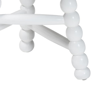 Bali & Pari David Solid Acacia Wood Bobbin Tripod Accent Stool Handcrafted for Any Room