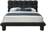 Deco Black Boucle Fabric Full Bed DecoBlack-F Meridian Furniture