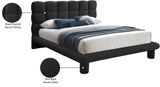 Deco Black Boucle Fabric King Bed DecoBlack-K Meridian Furniture