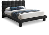 Deco Black Boucle Fabric King Bed DecoBlack-K Meridian Furniture