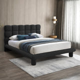 Deco Black Boucle Fabric King Bed DecoBlack-K Meridian Furniture